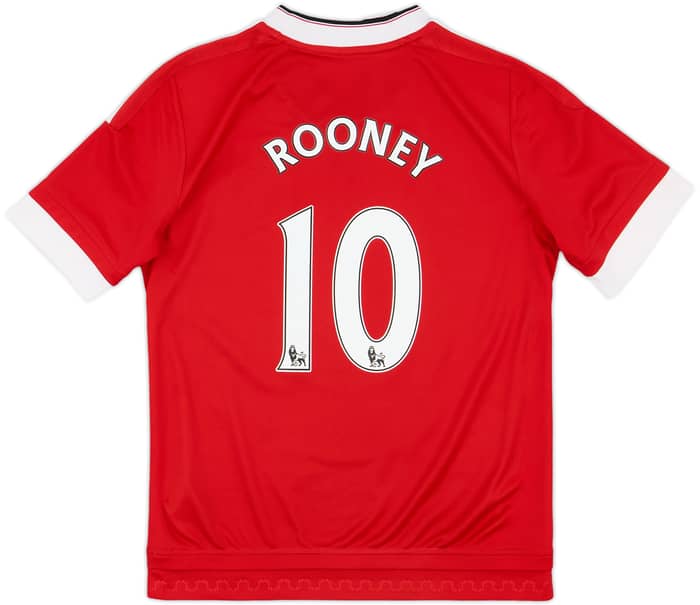 2015-16 Manchester United Home Shirt Rooney #10 - 10/10 - (M.Boys)