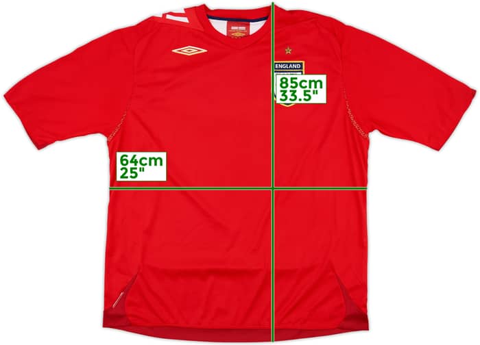 2006-08 England Away Shirt #66 - 9/10 - (XXL)
