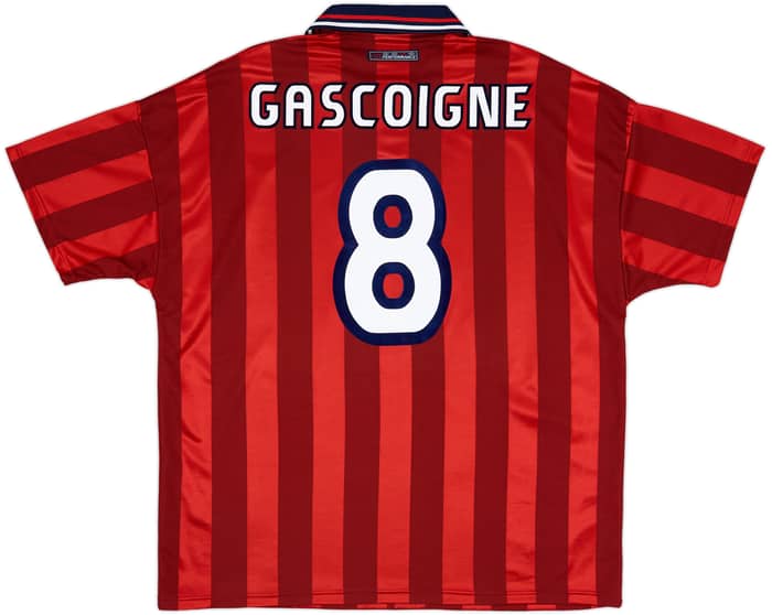 1997-99 England Away Shirt Gascoigne #8 - 10/10 - (XXL)