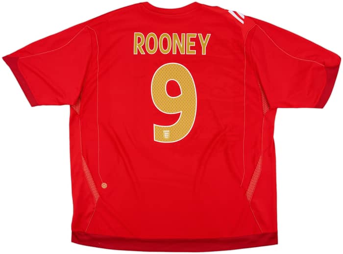 2006-08 England Away Shirt Rooney #9 - 8/10 - (3XL)