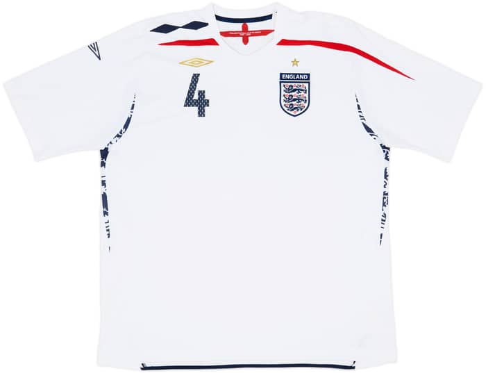 2007-09 England Home Shirt Gerrard #4 - 9/10 - (3XL)
