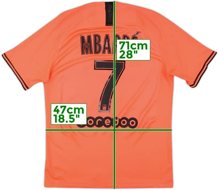 2019-20 Paris Saint-Germain Away Shirt Mbappe #7 - 8/10 - (M)