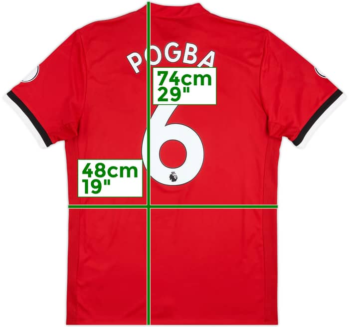 2017-18 Manchester United Local Camiseta Pogba #6 - 7/10 - (M)