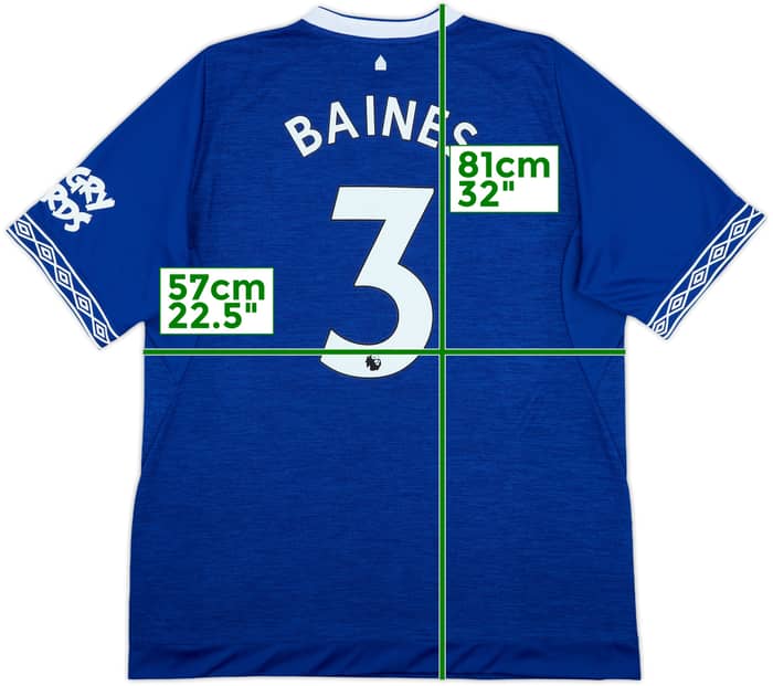 2018-19 Everton Home Shirt Baines #3 - 10/10 - (XXL)