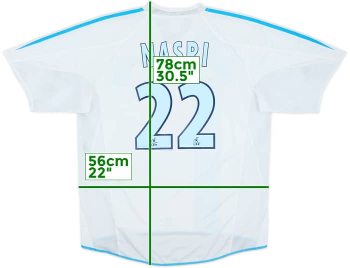 2004-05 Olympique Marseille Home Shirt Nasri #22 - 10/10 - (L)