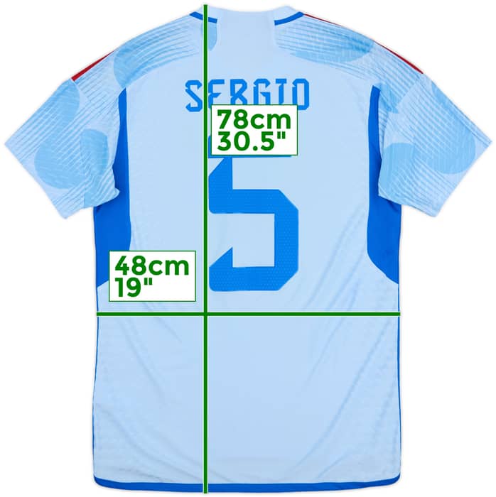 2022-23 Spain Authentic Away Shirt Sergio #5 - 10/10 - (M)