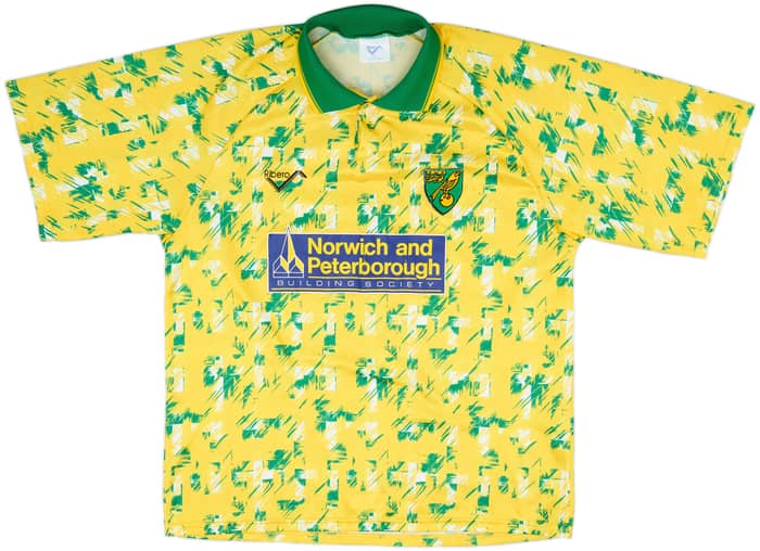 1992-94 Norwich Home Full Kit - 8/10 - (L)