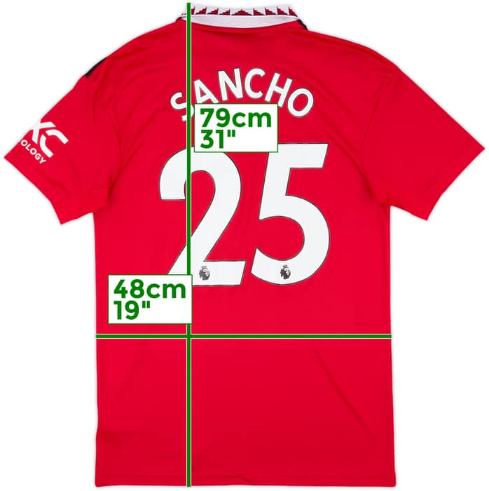 2022-23 Manchester United Home Shirt Sancho #25 - 8/10 - (M)