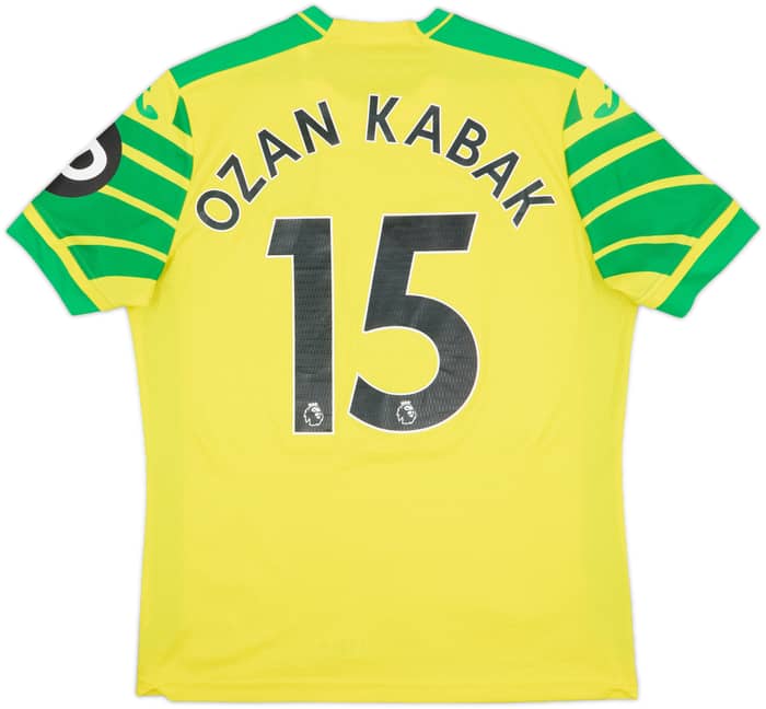2021-22 Norwich Home Shirt Ozan Kabak #15 - 8/10 - (M)