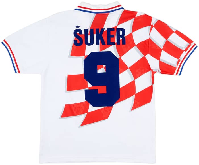1998-01 Croatia Home Shirt Suker #9 - 9/10 - (M)