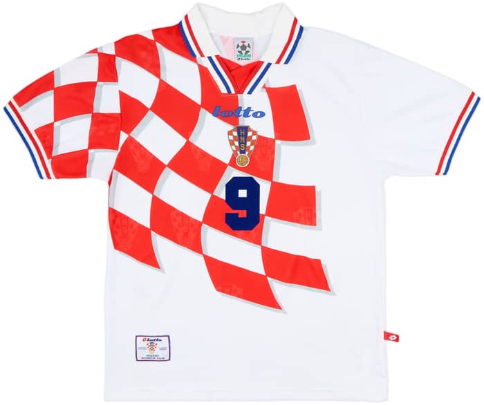 1998-01 Croatia Home Shirt Suker #9 - 9/10 - (M)
