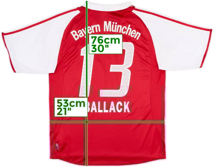 2004-05 Bayern Munich Home Shirt Ballack #13 - 8/10 - (M)