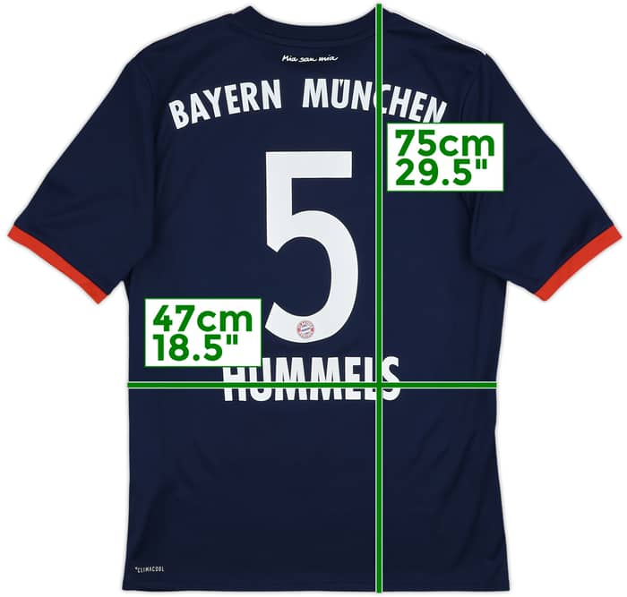 2017-18 Bayern Munich Away Shirt Hummels #5 - 7/10 - (XL.Boys)