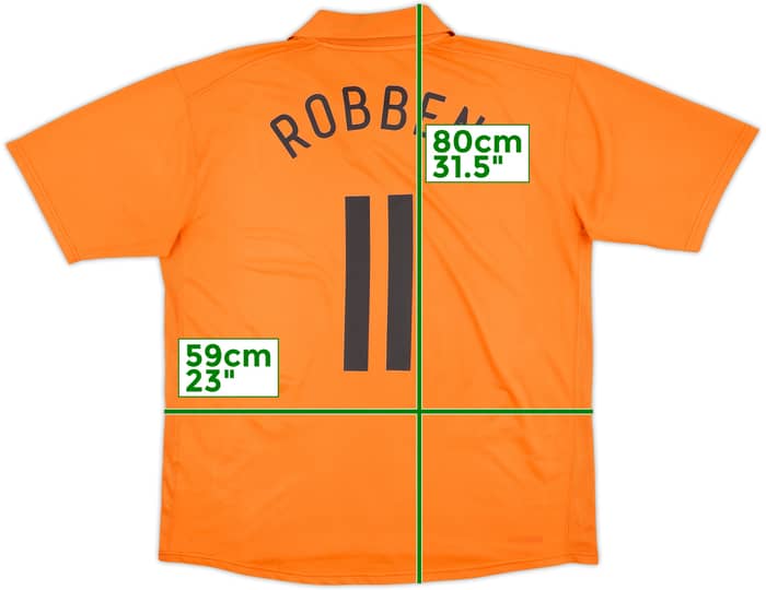 2006-08 Netherlands Home Shirt Robben #11 - 6/10 - (XL)