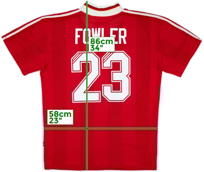 1995-96 Liverpool Home Shirt Fowler #23 - 9/10 - (XXL)