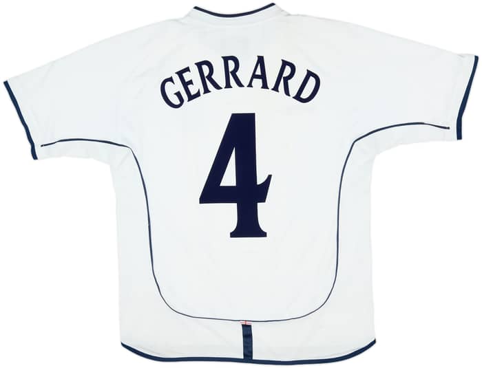 2001-03 England Home Shirt Gerrard #4 - 6/10 - (M)