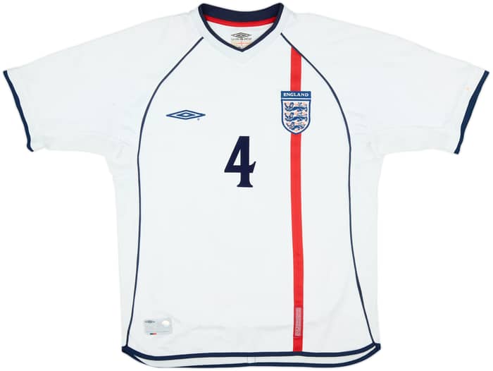 2001-03 England Home Shirt Gerrard #4 - 6/10 - (M)