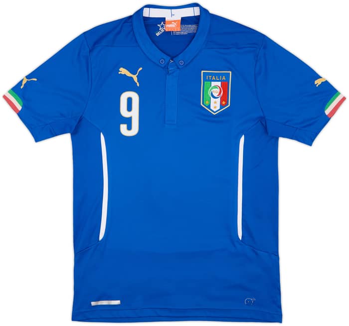 2014-15 Italy Home Shirt Balotelli #9 - 10/10 - (M)