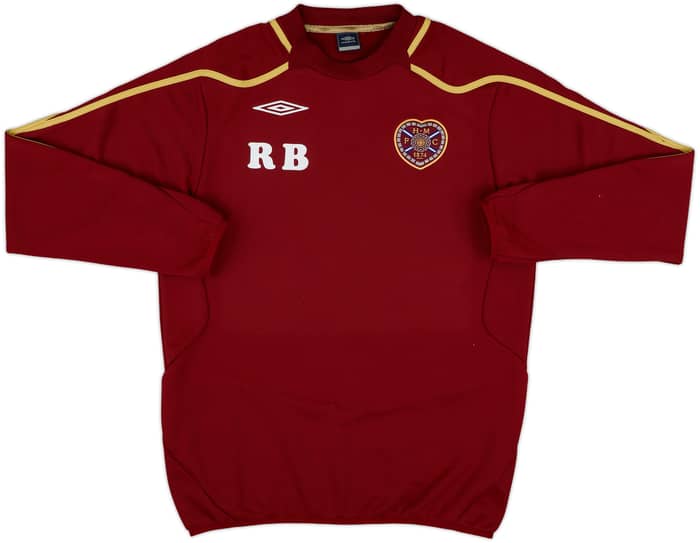 2007-08 Hearts Umbro Staff Issue 1/4 Zip Drill Top RB - 9/10 - (L)