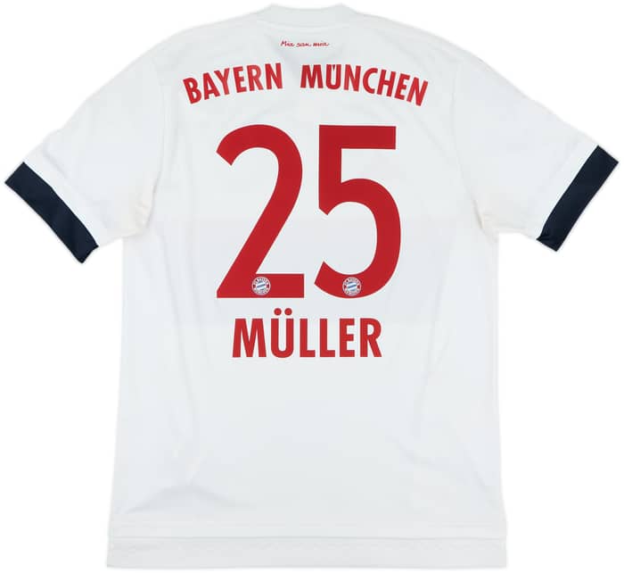 2015-16 Bayern Munich Away Shirt Muller #25 - 6/10 - (M)