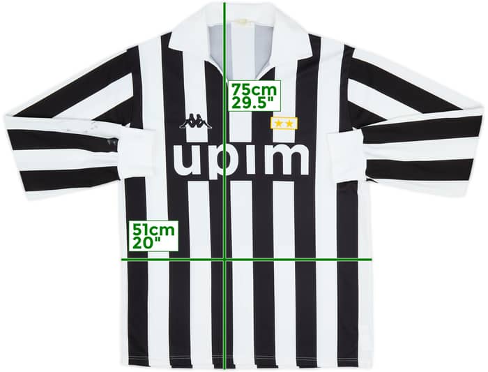 1989-90 Juventus Basic Home L/S Shirt #11 - 8/10 - (M)