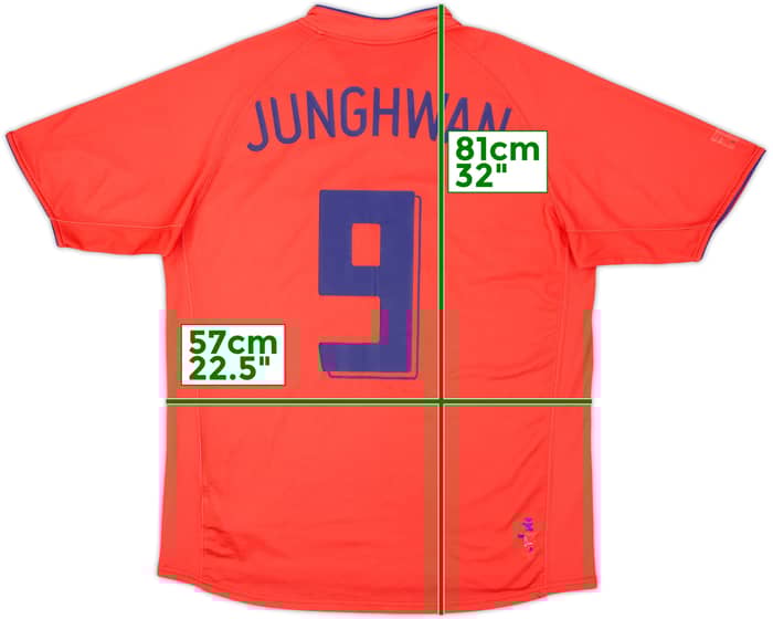 2006-08 South Korea Home Shirt Junghwan #9 - 3/10 - (L)