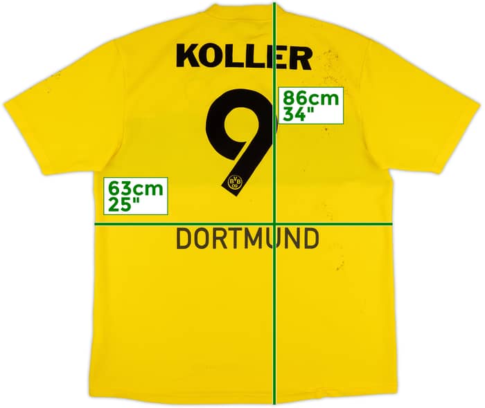 2002-03 Borussia Dortmund Signed Home Shirt Koller #9 - 5/10 - (XXL)