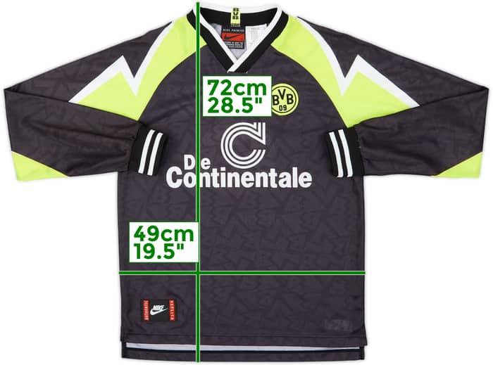 1995-96 Borussia Dortmund 'Deutscher Meister' Away L/S Shirt - 5/10 - (XL.Boys)