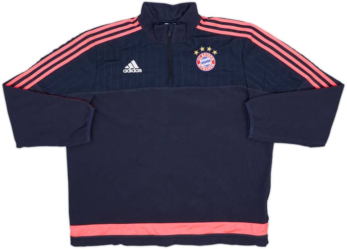 2015-16 Bayern Munich adidas 1/4 Zip Fleece Top - 9/10 - (XL)