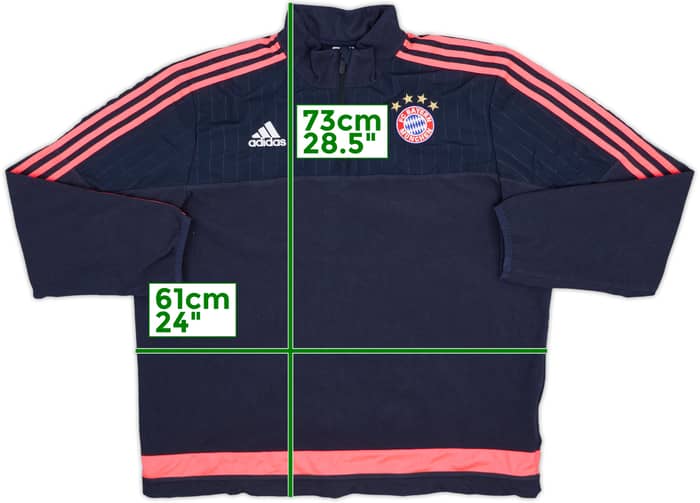 2015-16 Bayern Munich adidas 1/4 Zip Fleece Top - 9/10 - (XL)