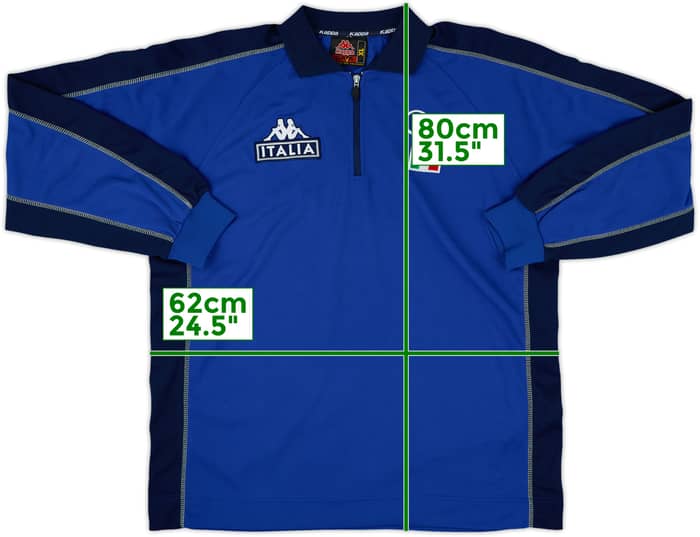 2000-01 Italy Kappa 1/4 Zip L/S Polo - 6/10 - (XL)