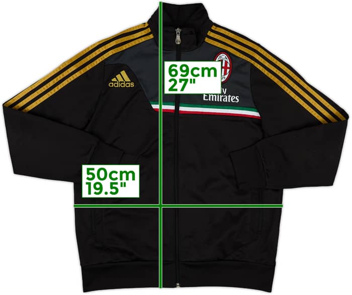 2012-13 AC Milan adidas Track Jacket - 8/10 - (L.Boys)
