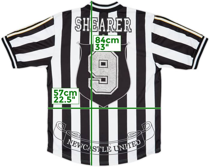 1997-99 Newcastle Home Shirt Shearer #9 - 5/10 - (L)
