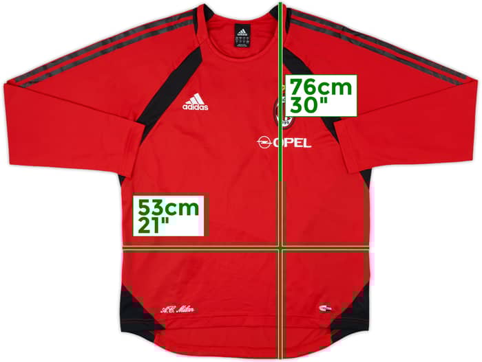 2005-06 AC Milan adidas Training L/S Shirt - 8/10 - (M)