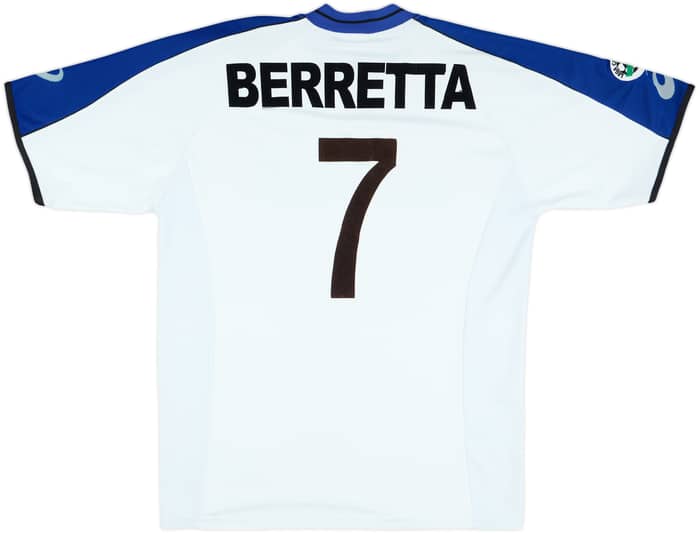 2002-03 Atalanta Away Shirt Berretta #7 - 7/10 - (XL)