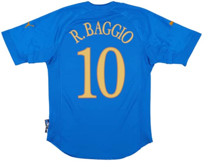 2004-06 Italy Home Shirt Baggio #10 - 10/10 - (M)