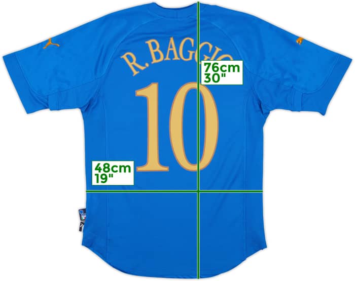 2004-06 Italy Home Shirt Baggio #10 - 10/10 - (M)