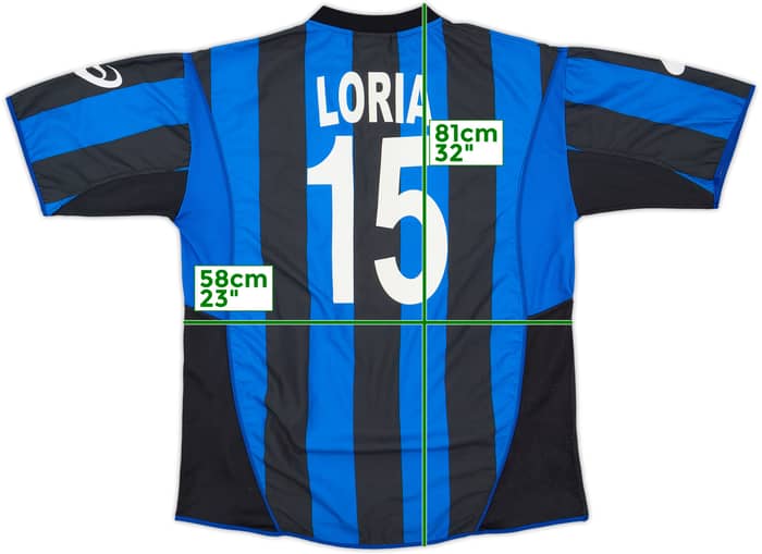 2005-06 Atalanta Home Shirt Loria #15 - 8/10 - (XXL)
