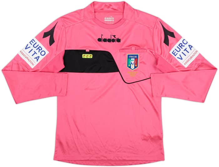 2018-19 Italy Diadora Referee L/S Shirt - 9/10 - (XS)