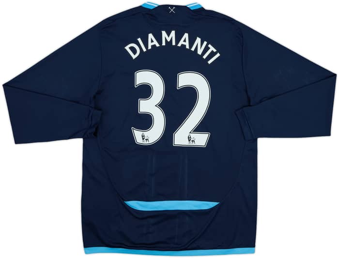 2009-10 West Ham Away L/S Shirt Diamanti #32 - 7/10 - (L)