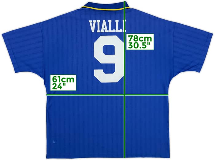 1995-97 Chelsea Home Shirt Vialli #9 - 4/10 - (XXL)