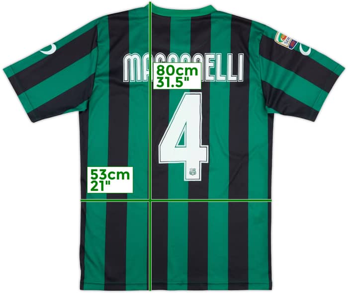 2013-14 Sassuolo Home Shirt Magnanelli #4 - 6/10 - (XL)