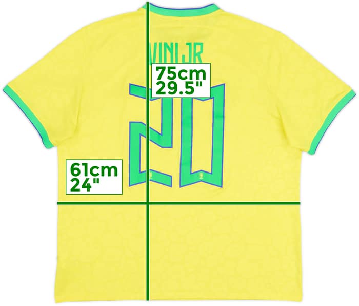 Camiseta de local de Brasil 2022-23 Vini Jr #20 - 6/10 - (XL)