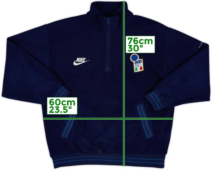 1998-99 Italy Nike 1/4 Zip Fleece Top - 8/10 - (M)