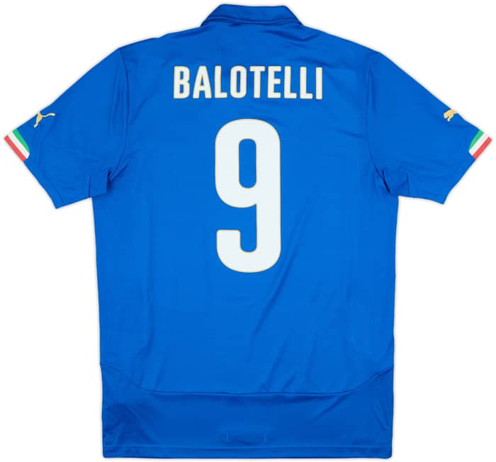 2014-15 Italy Home Shirt Balotelli #9 - 8/10 - (L)