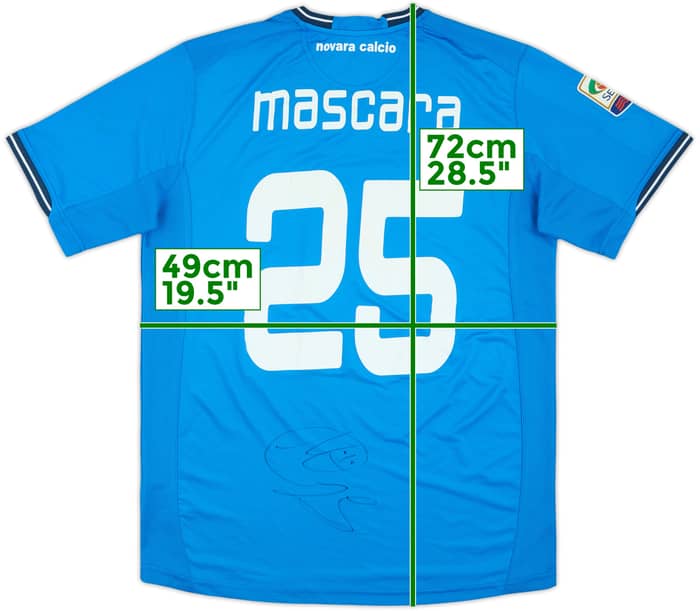 2011-12 Novara Match Issue Signed Home Shirt Mascara #25