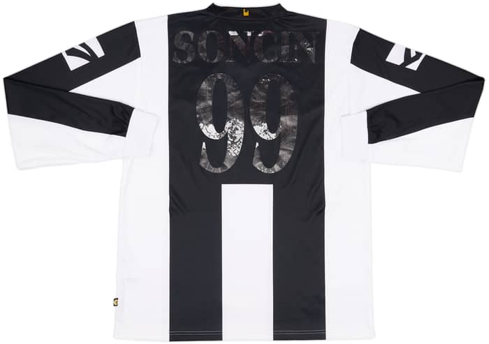 2007-08 Ascoli Home L/S Shirt Soncin #99 - 4/10 - (XL)