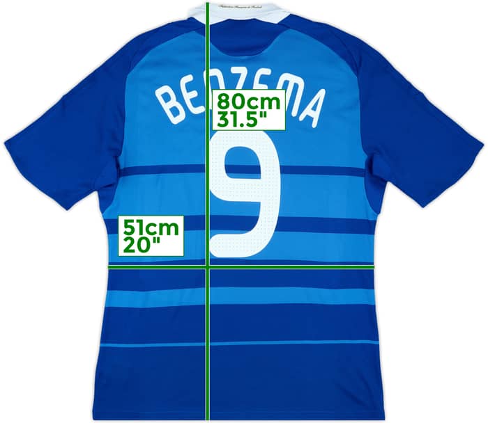 2008-09 France Home Shirt Benzema #9 - 9/10 - (L)