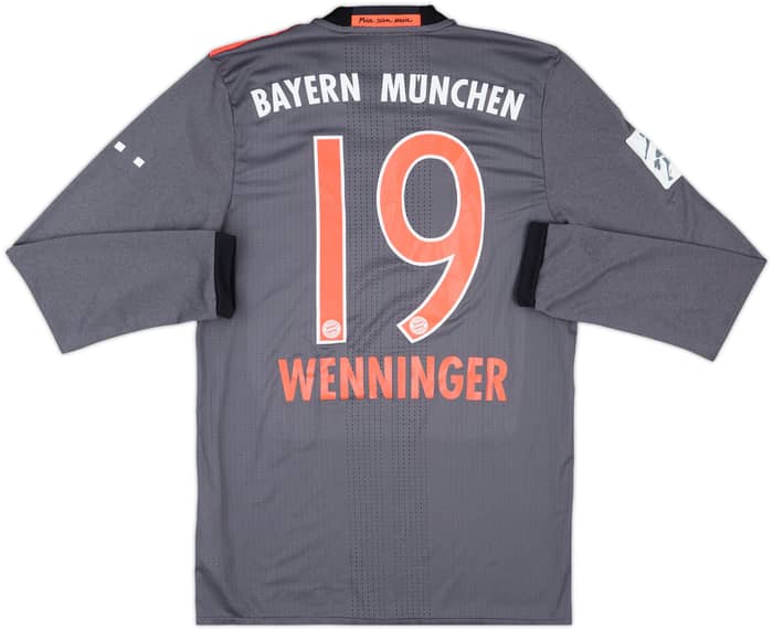 2016-17 Bayern Munich Women Match Issue Away L/S Shirt Wenninger #19