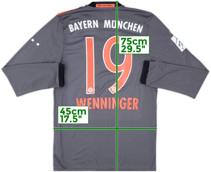 2016-17 Bayern Munich Women Match Issue Away L/S Shirt Wenninger #19